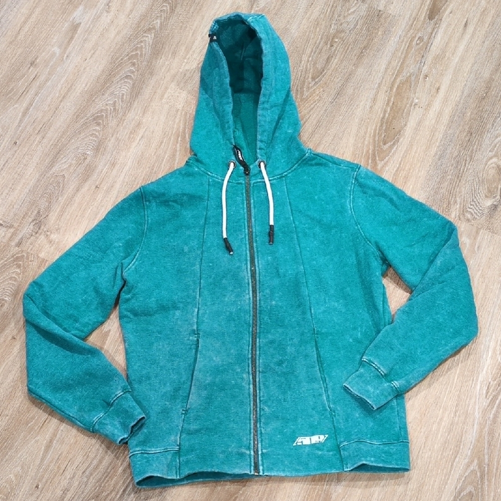 💚🩵509 Women's Teal Zip-Up Hoodie size  Large 💚🩵